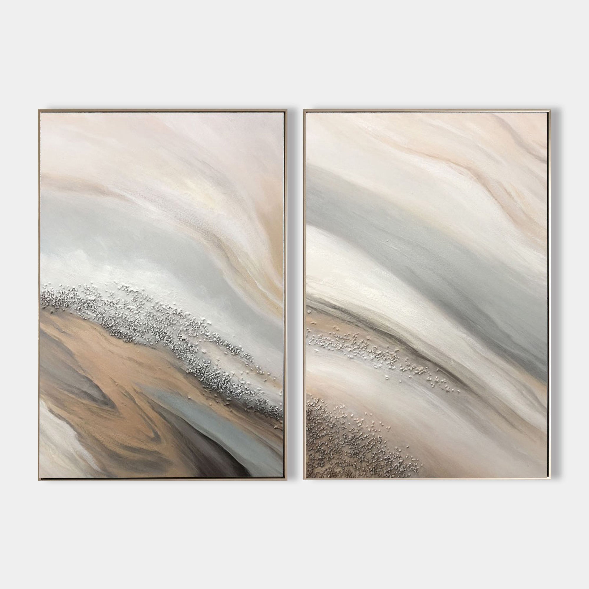 Modern Neutral Abstract Wall Art Beige Textured Minimalist Abstract 