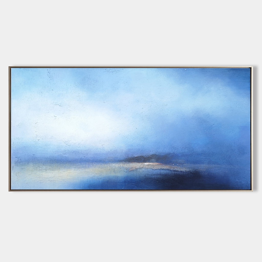 Large blue sky painting sea painting abstract art on canvas blue abstract painting sea abstract art landscape painting modern art on sale painitng