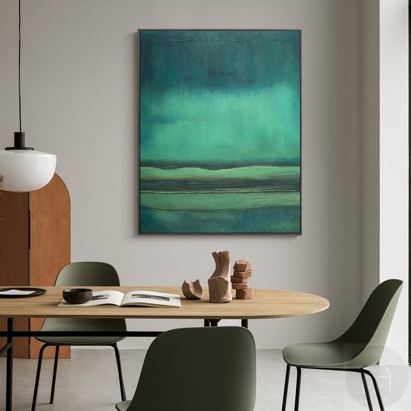 Large Green Abstract Canvas Wall Art Oil Painting On Canvas Modern Art ...