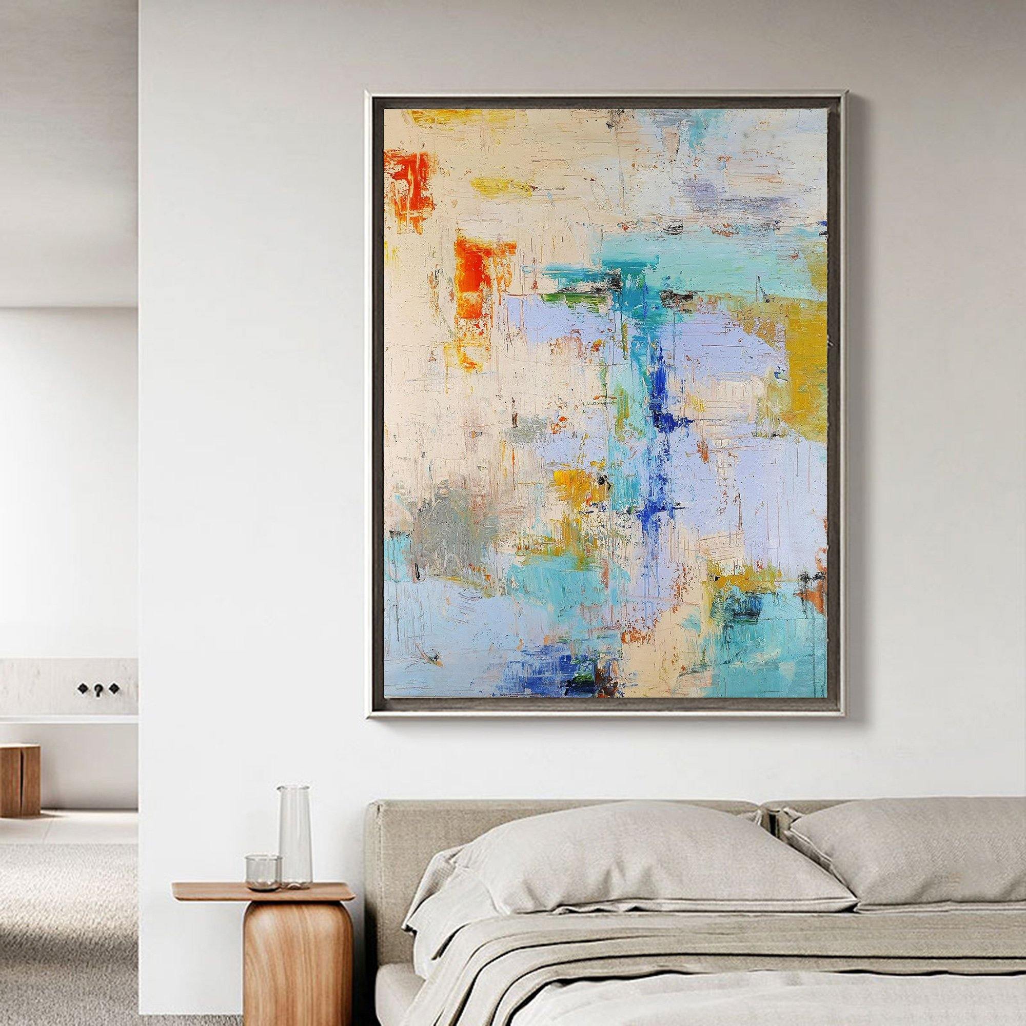 Bright Abstract Art Extra Large Colorful Abstract Painting For Sale