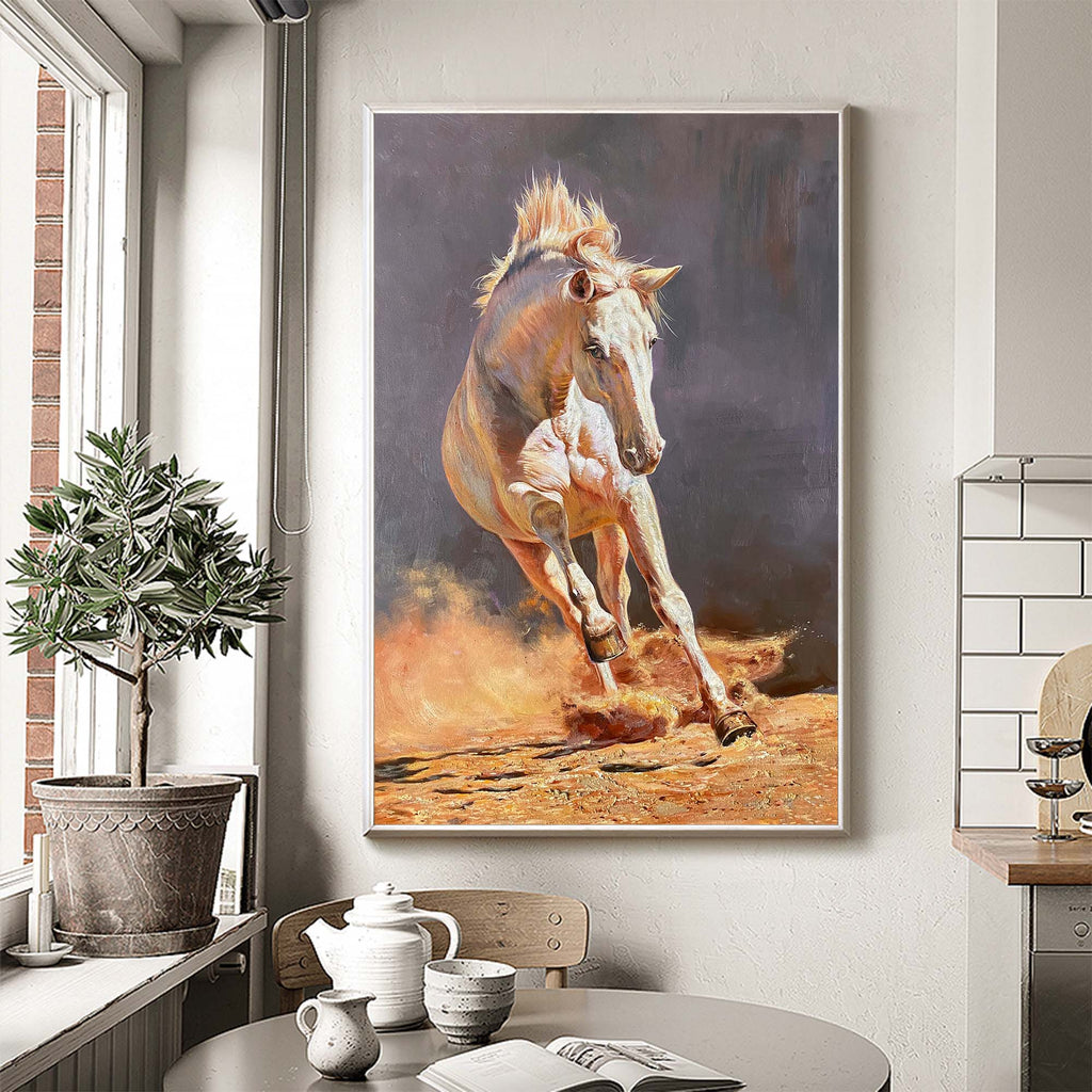 Large Running Horse Wall Art Livingroom Canvas Wall Art Modern Horse ...