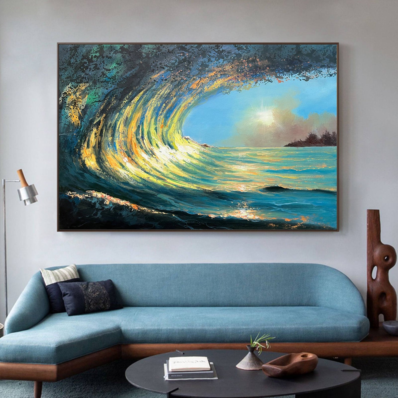 Large White Beach Abstract Painting Impressionist Beach Landscape Painting Acrylic hotsell Wave Artwork Framed Beach Wall Art Living Room Wall Decor