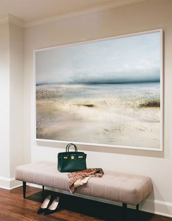 Beach Paintings On Canvas Extra Large Beach themed Canvas Wall Art For Bathroom