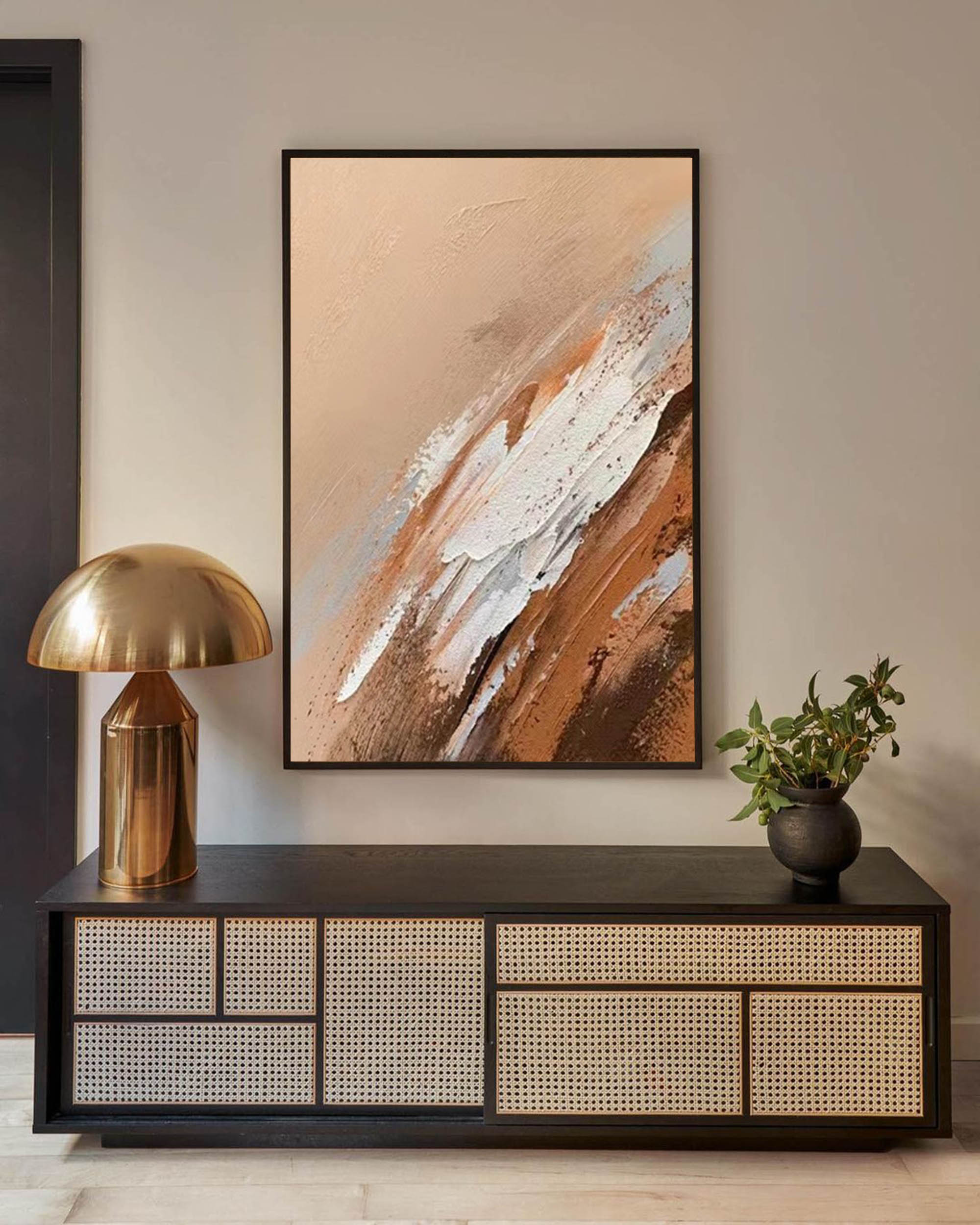 Brown Abstract Painting Large Abstract Art Rich Textured Brown Abstract 